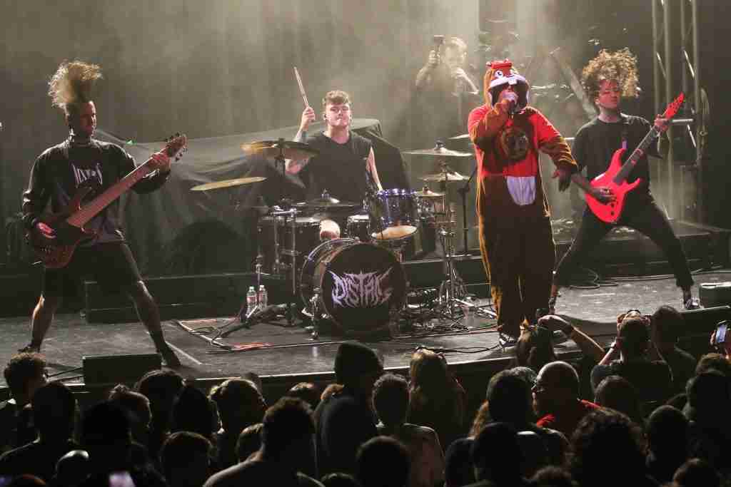 Dallas, Texas, USA: Alan Grnja in Vocals, Elmer Maurits in Bass, Nouri Yetgin in Guitar and René Gerbrandij in Drums, members of the Dutch / Slovakian deathcore band Distant, perform at Granada Theater on Wednesday October 30, 2024. (Photo by Javier Vicencio / Grand Prairie News)