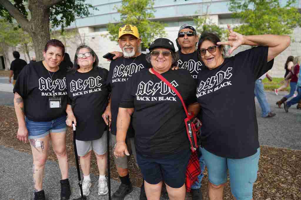 Arlington, Texas, USA: AC/DC fans show their support during the band's Power Up Tour at the AT&T Stadium on Monday April 14, 2025. (Photo by Javier Vicencio / Grand Prairie News)